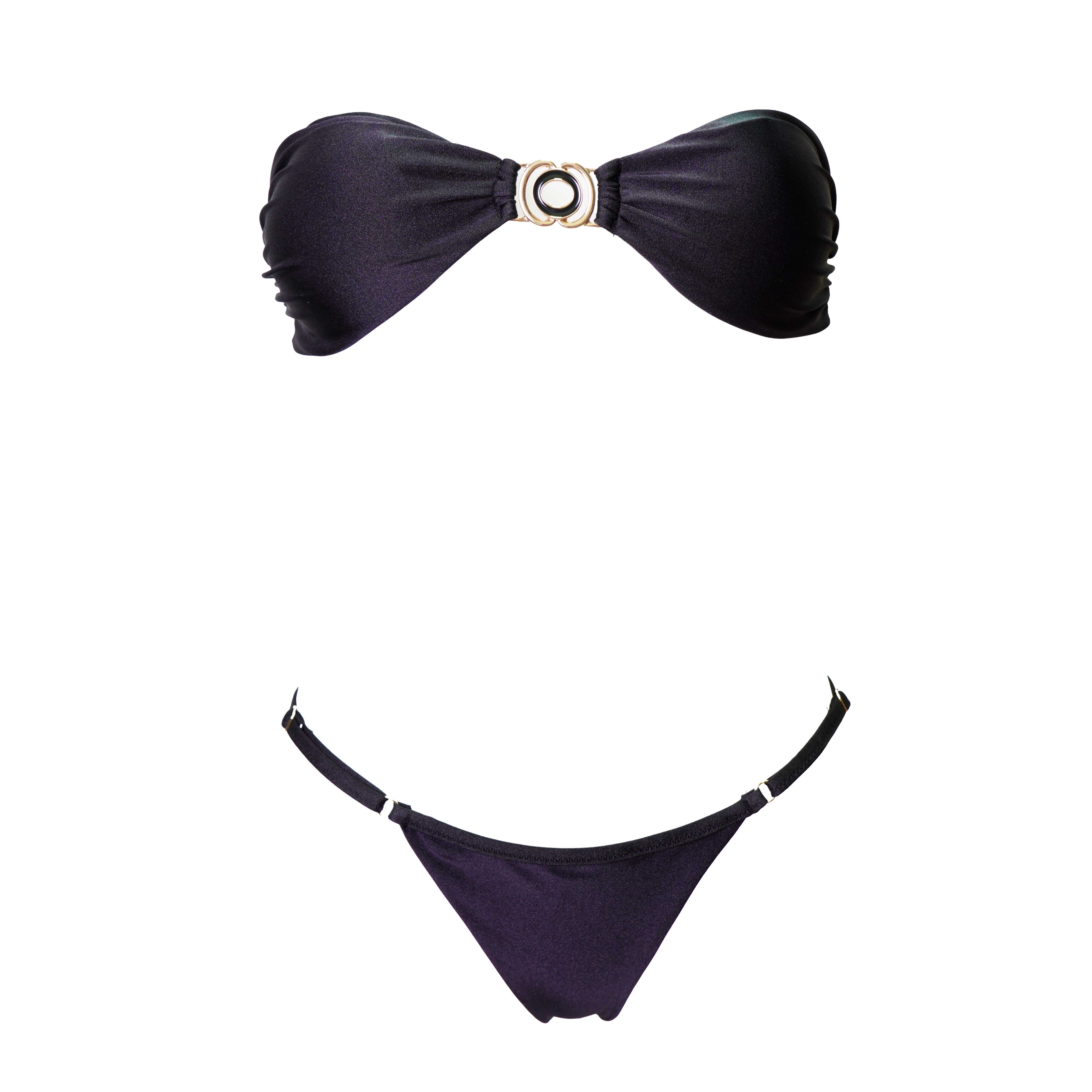 Black Satin Bikini