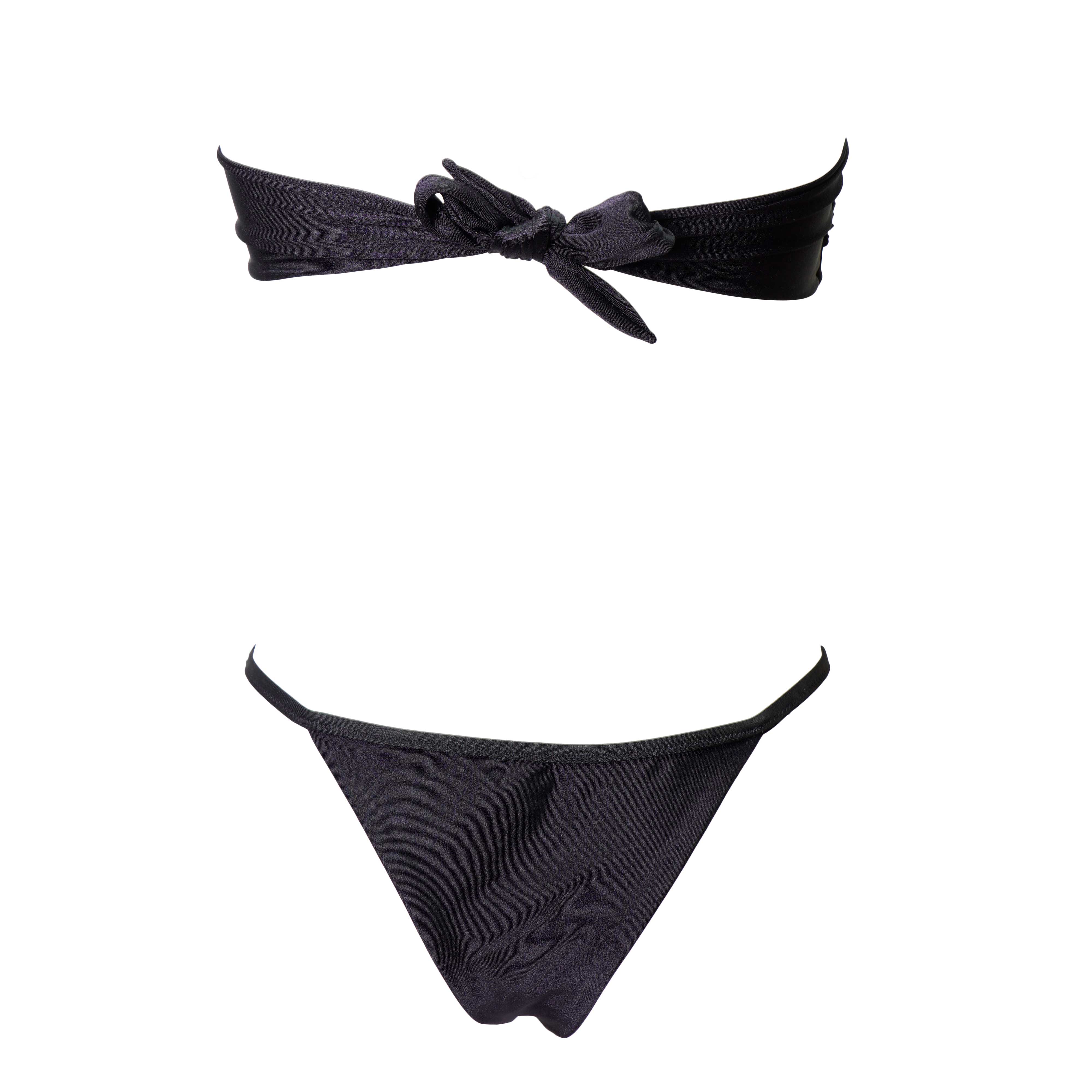 Black Satin Bikini