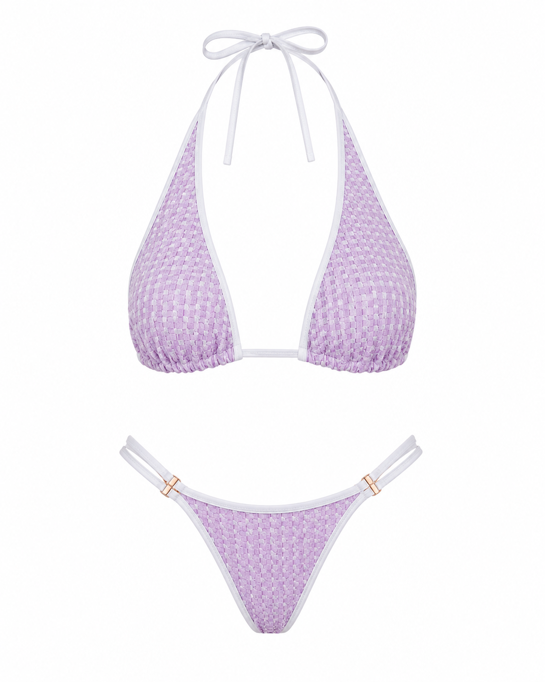 Bikini Set Vichy - Triangolone rosa