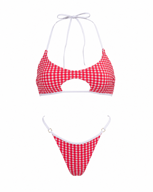 Teti Set Vichy - Brassiere rossa