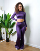 Maglia Crop Shine Purple