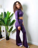 Maglia Crop Shine Purple