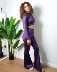 Maglia Crop Shine Purple