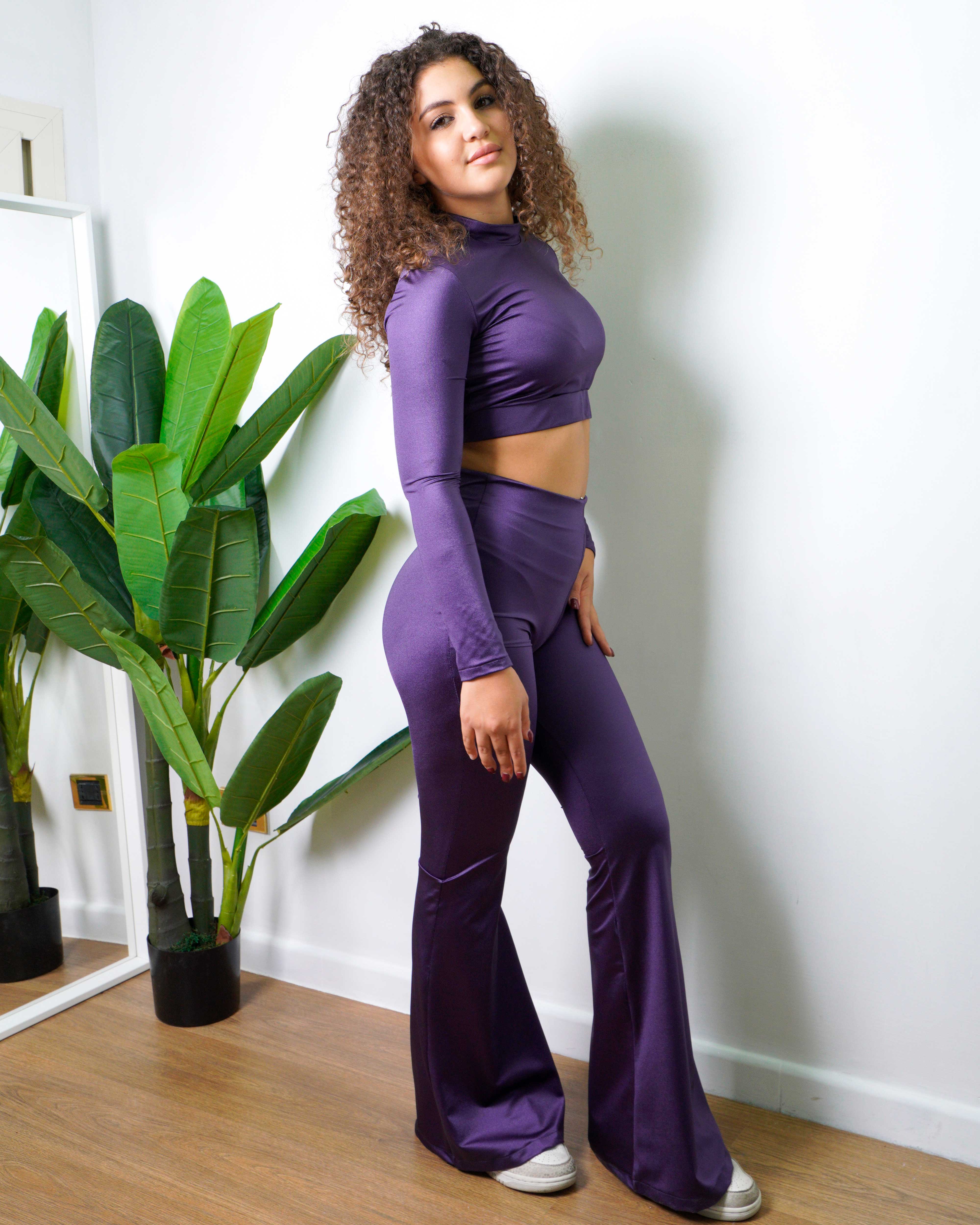 Maglia Crop Shine Purple