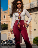 Pant Zampa Shine Burgundy