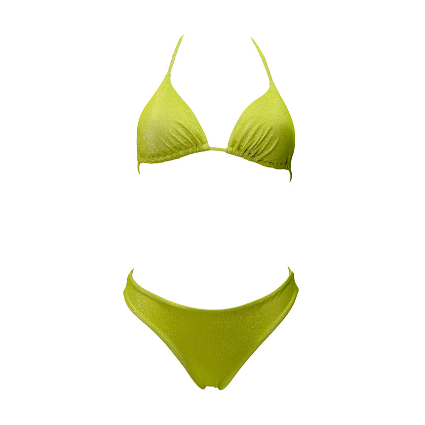 Triangolino Lurex Verde Lime