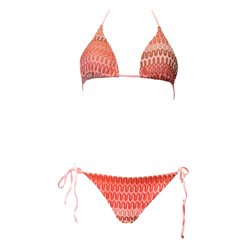 Bikini Triangolino Crochet Rosa