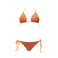 Bikini Triangolino Crochet Arancio