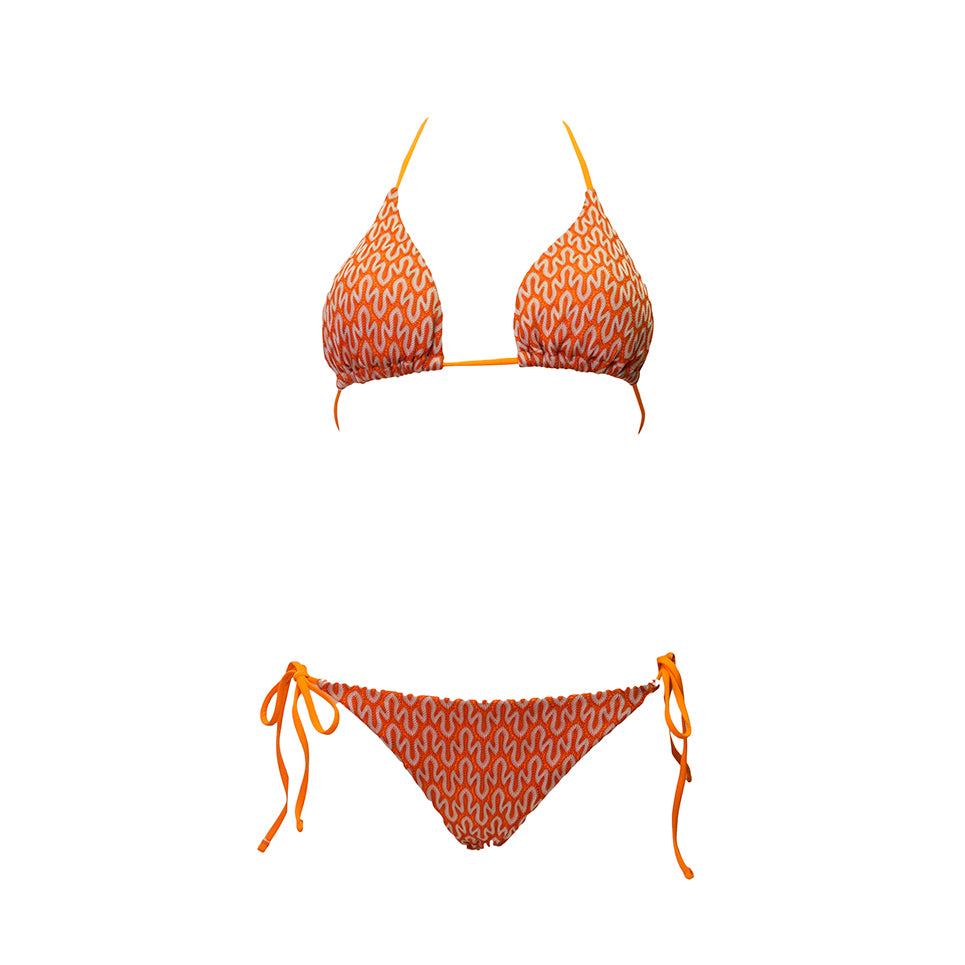 Bikini Triangolino Crochet Arancio