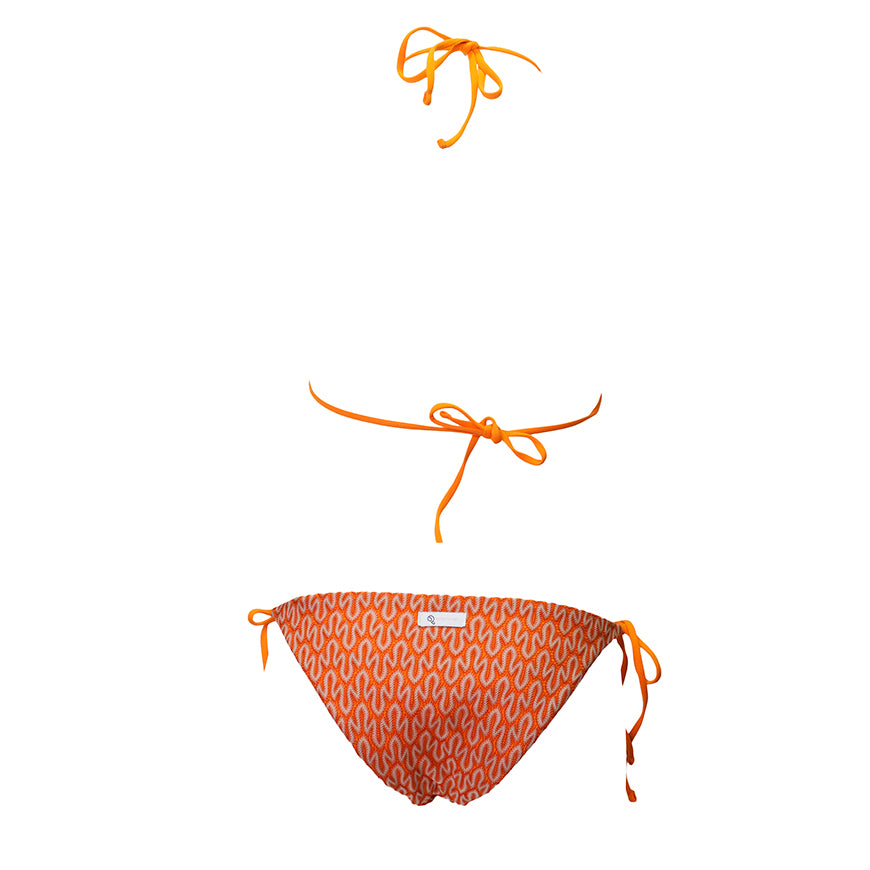 Bikini Triangolino Crochet Arancio