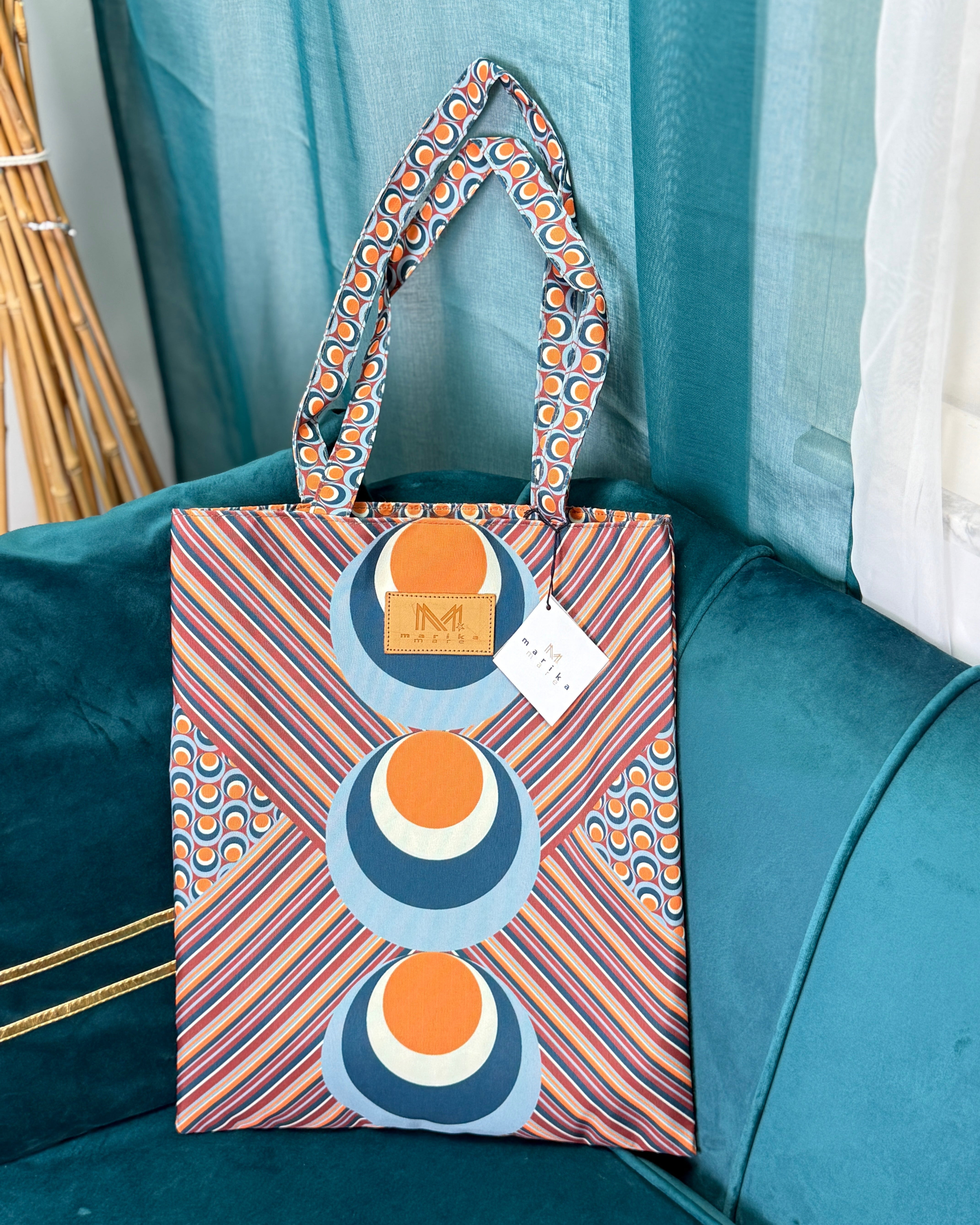 B 05 Tote Bag Pois Blu