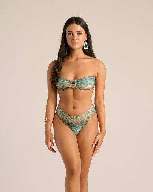 Snake gold - Bikini fascia imbottita