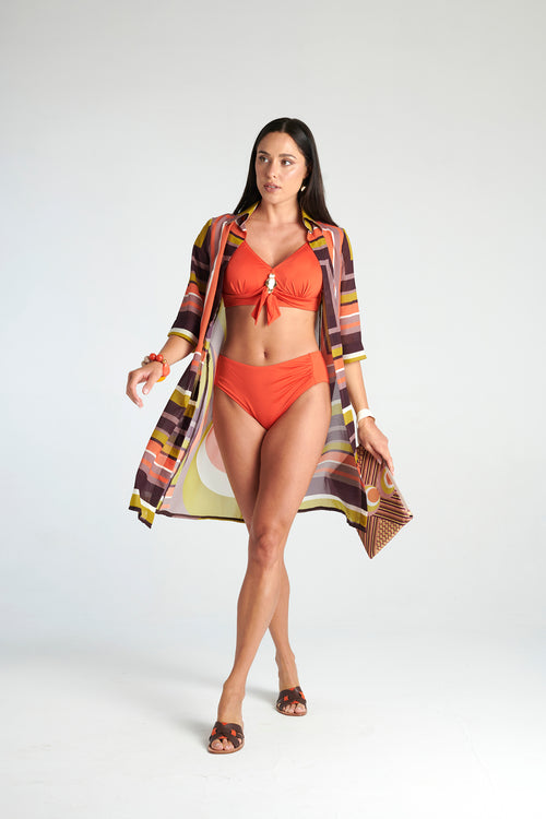 B 822 - Camicia in Chiffon Pois
